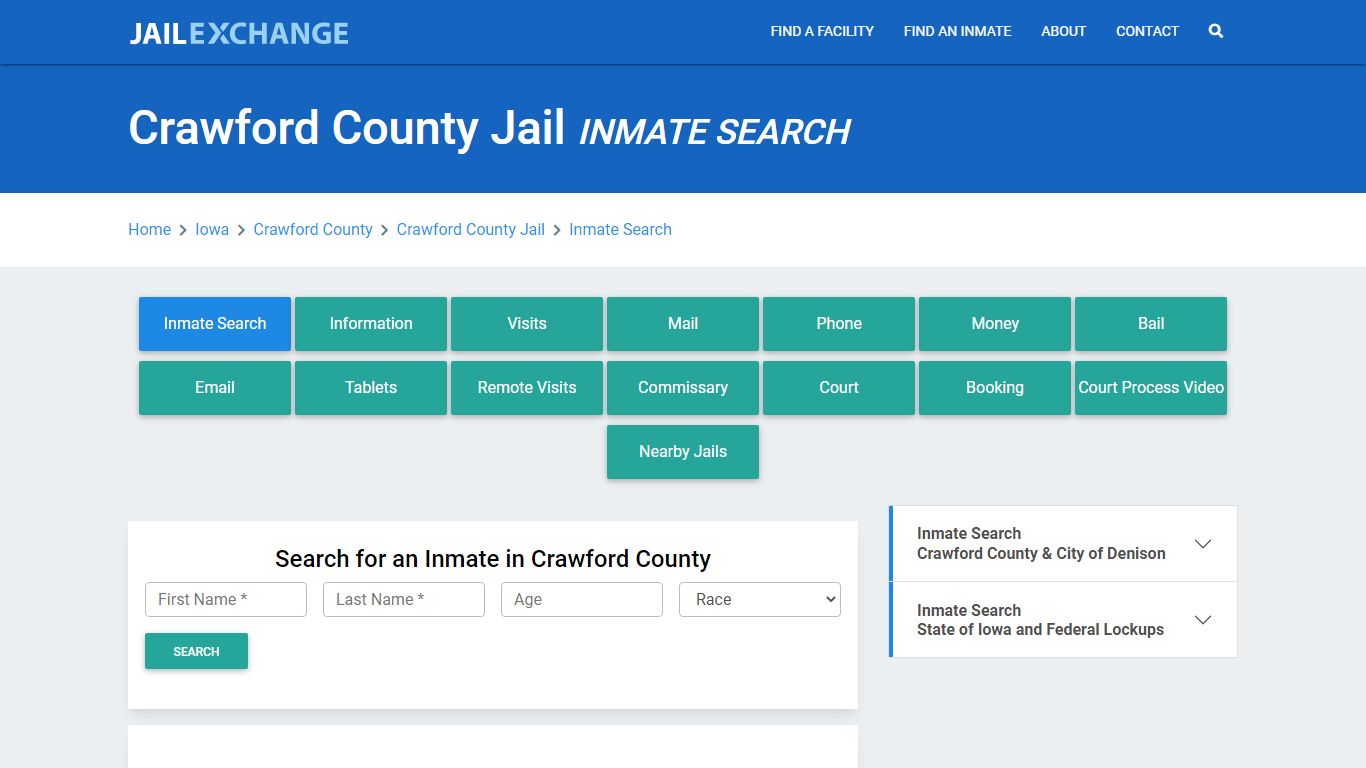 Crawford County Jail, IA Inmate Search: Roster & Mugshots