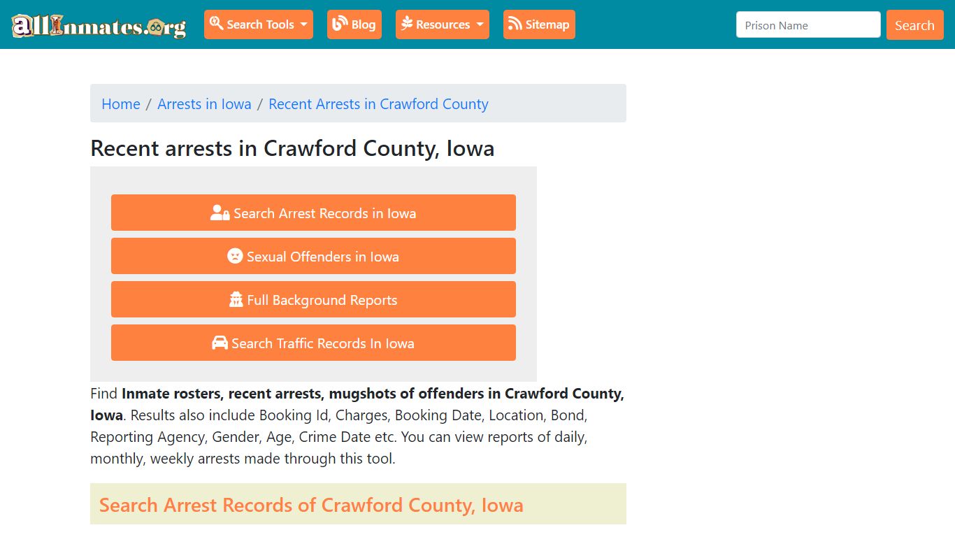 Recent arrests in Crawford County, Iowa | Mugshots, Rosters, Inmates ...